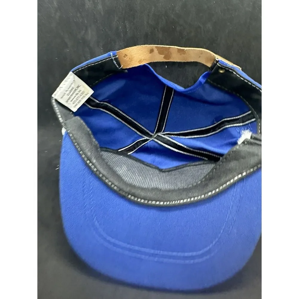 VINTAGE Blue Scottsdale Corded Hat  Cap Strap Back Made in‎ USA OSFA